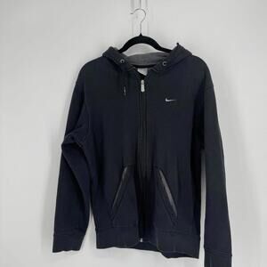 Vintage y2k Nike full zip sweatshirt hoodie black womens medium M sporty